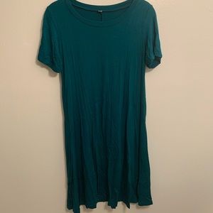 Teal t shirt dress